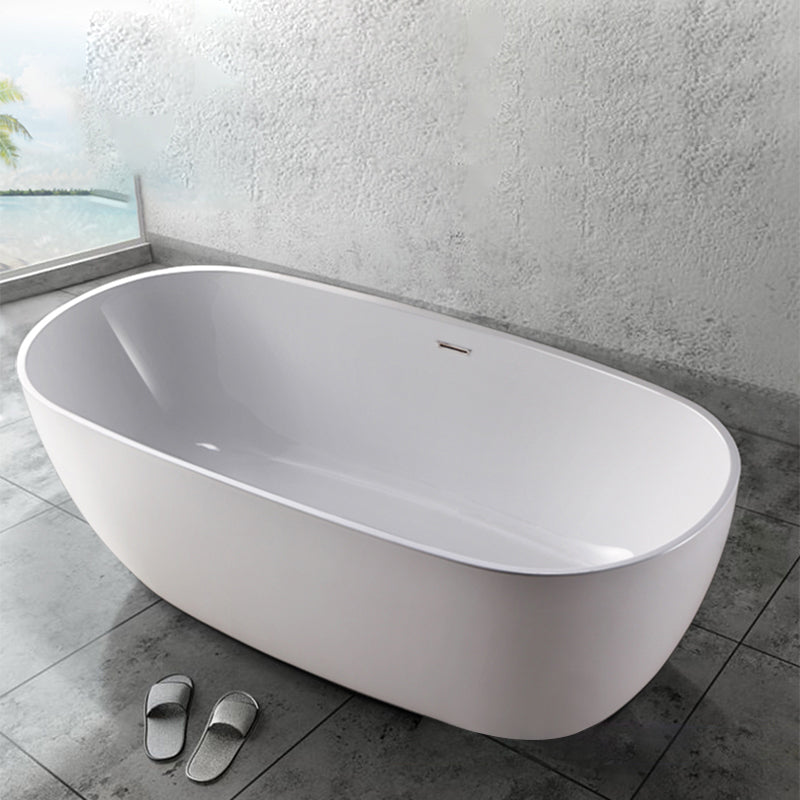 Oval Freestanding Bath Tub Modern Acrylic Bathtub for Bathroom