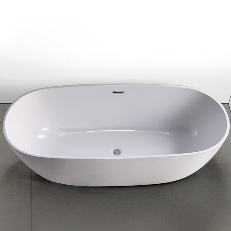 Oval Freestanding Bath Tub Modern Acrylic Bathtub for Bathroom