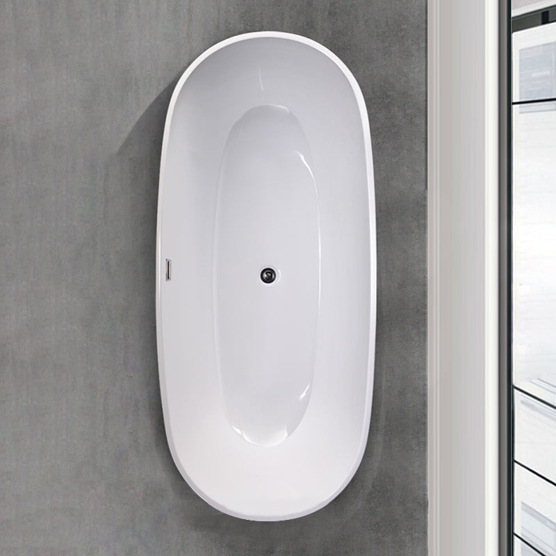 Oval Freestanding Bath Tub Modern Acrylic Bathtub for Bathroom