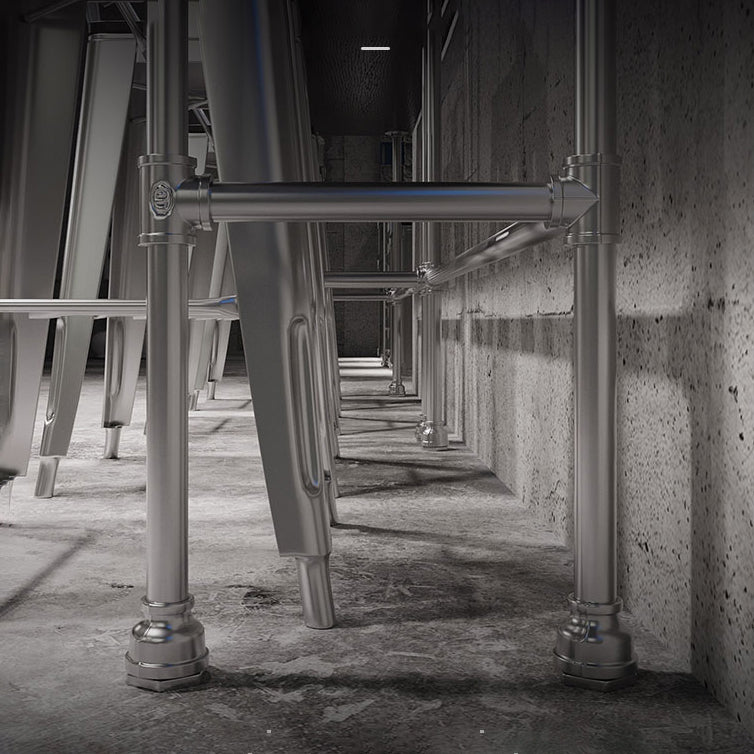 Footrest Backrest Counter-height Stool Industrial Wood and Metal Counter Chair in Silver