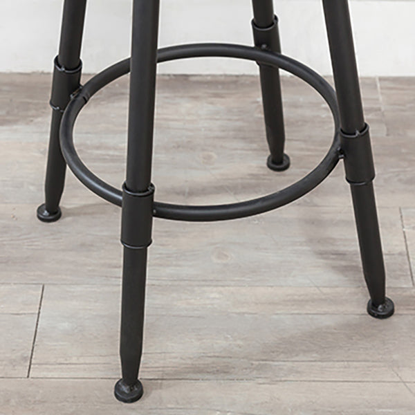 Modern Armless Rotatable Counter Stool Iron Cafe Bar Stool with Seat and Pedal