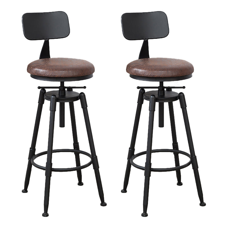 Modern Rotatable Counter Stool Iron Bar Stool with Seat and Pedal