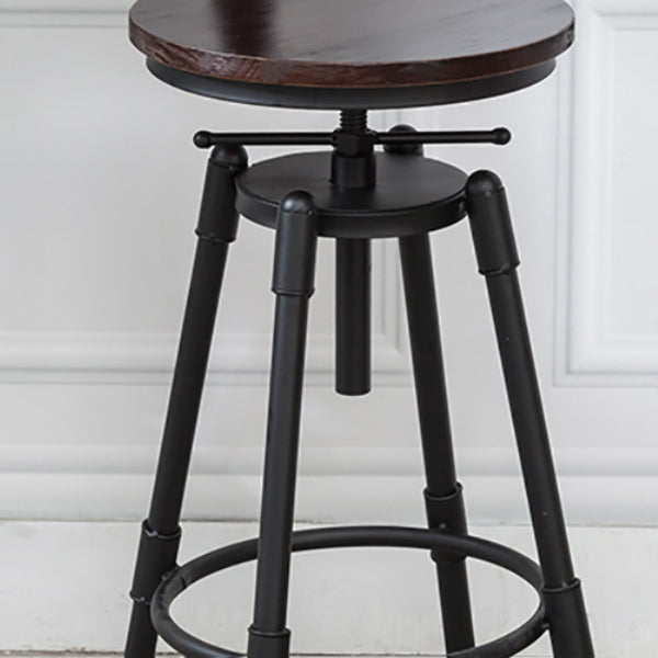 Modern Rotatable Counter Stool Iron Bar Stool with Seat and Pedal