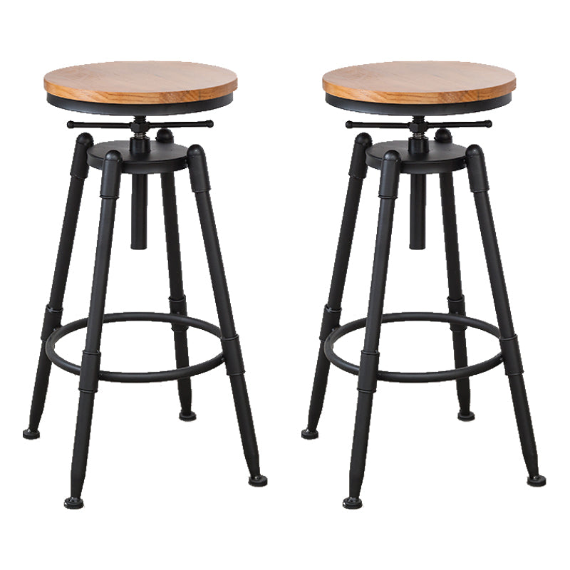 Modern Rotatable Counter Stool Iron Bar Stool with Seat and Pedal