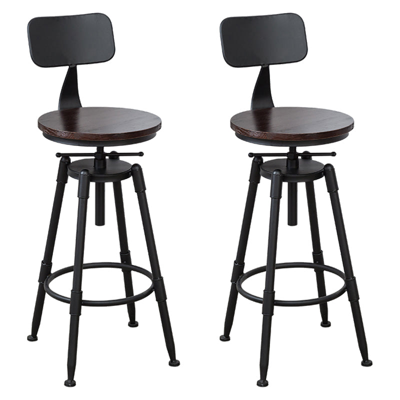Modern Rotatable Counter Stool Iron Bar Stool with Seat and Pedal