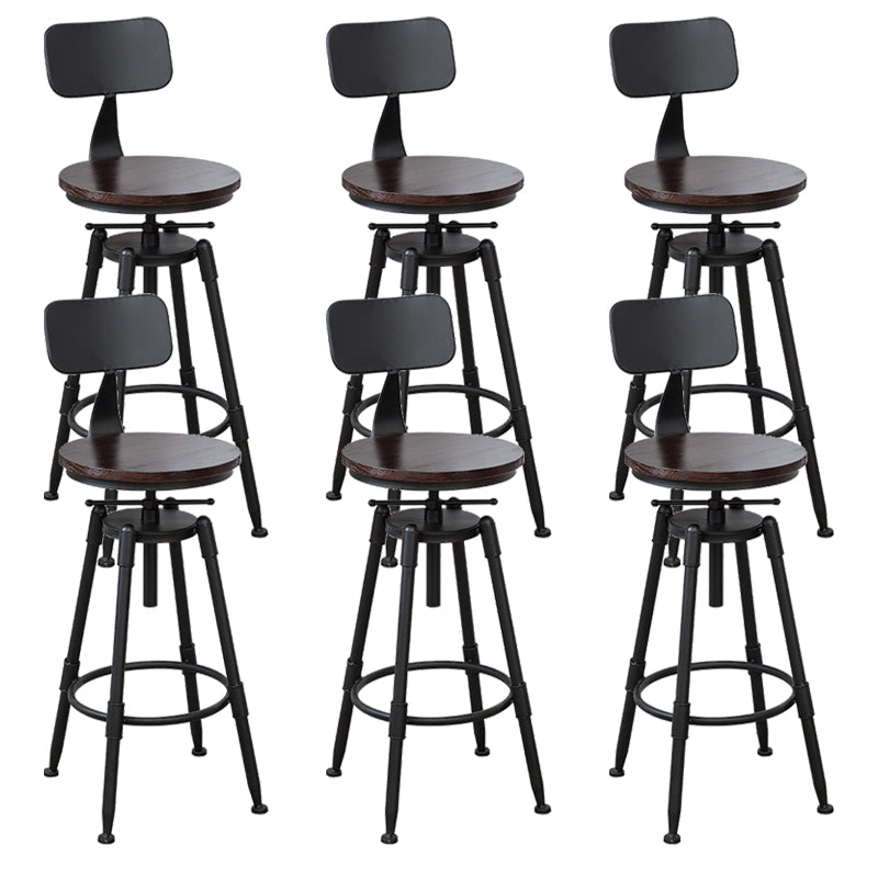 Modern Rotatable Counter Stool Iron Bar Stool with Seat and Pedal