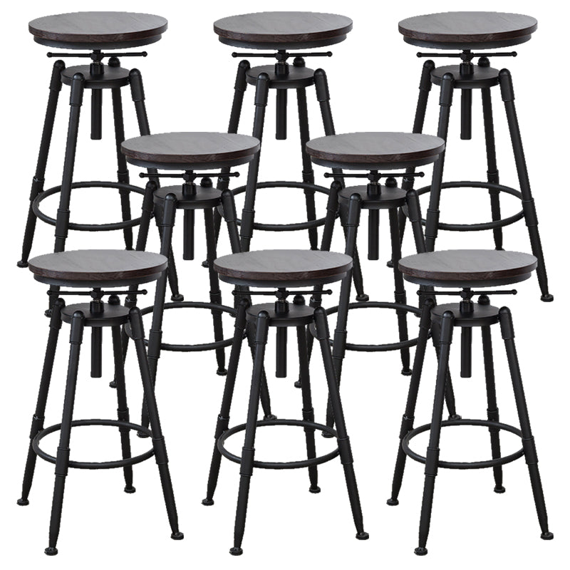 Modern Rotatable Counter Stool Iron Bar Stool with Seat and Pedal