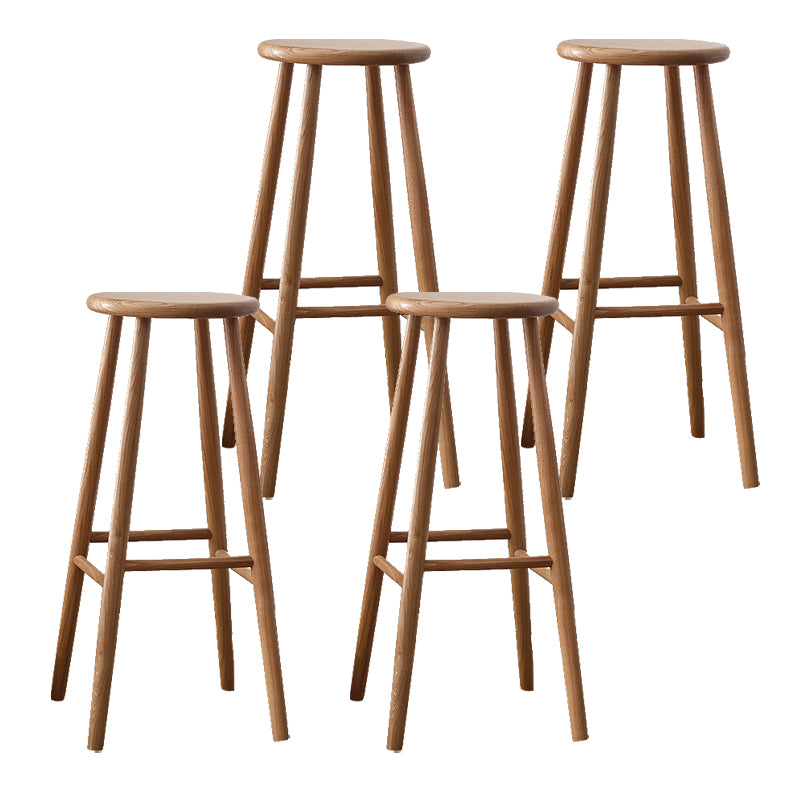 Modern Armless Counter Stool Iron Dining Room Bar Stool with Seat and Pedal