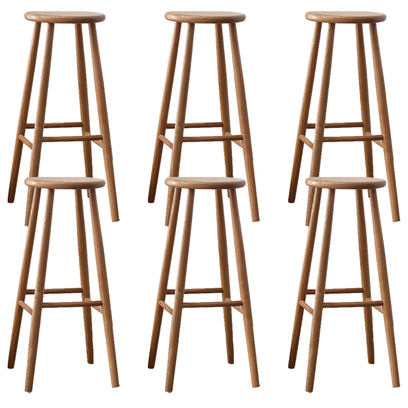 Modern Armless Counter Stool Iron Dining Room Bar Stool with Seat and Pedal