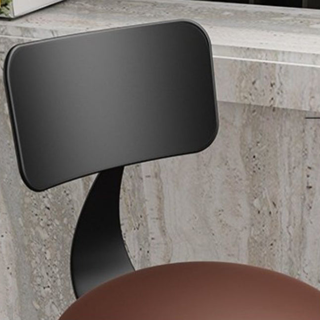 Industrial Armless Backrest Counter Stool Iron Dining Room Bar Stool with Pedal