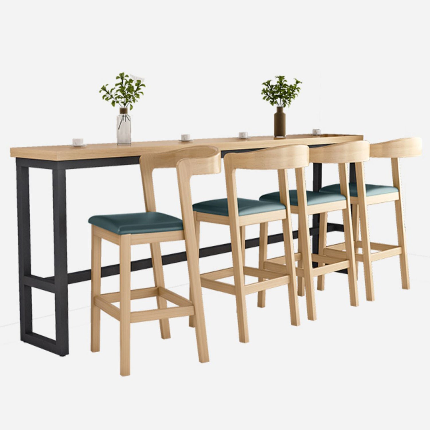 Contemporary Low Back Bar stool PU Leather Counter Bar Stool with 4 Legs