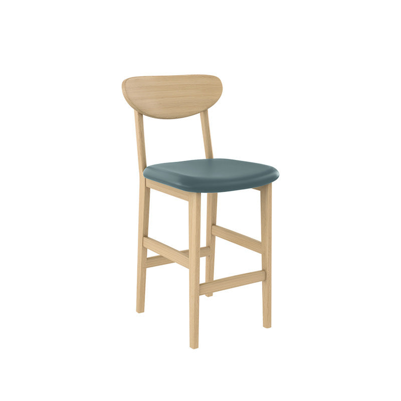 Contemporary Low Back Bar stool PU Leather Counter Bar Stool with 4 Legs