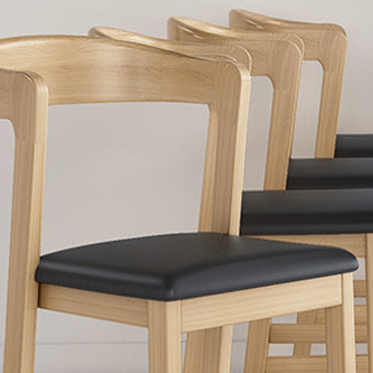 Contemporary Low Back Bar stool PU Leather Counter Bar Stool with 4 Legs