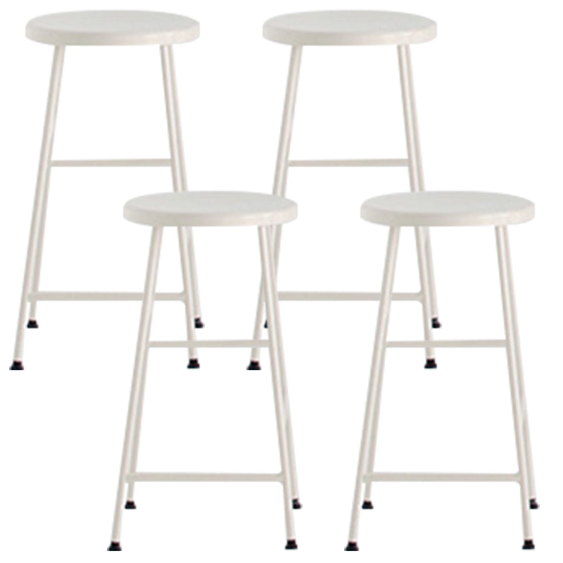 Modern Solid Wood Counter-height Stool Footrest Coffee Shop Round Bar Stools