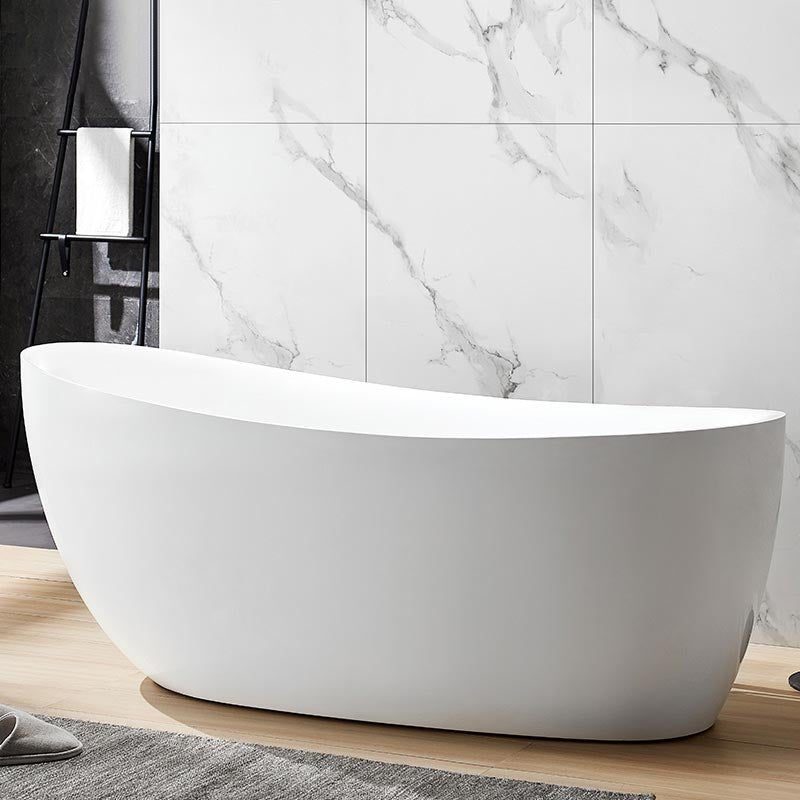 Modern Acrylic Bath Tub Freestanding Matte Finish Bathtub for Home