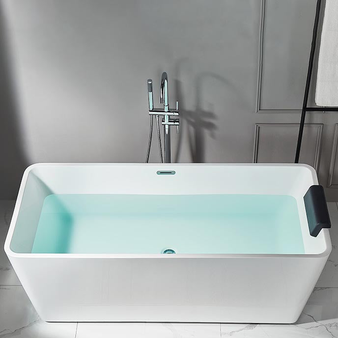Modern Acrylic Bath Tub Freestanding Matte Finish Bathtub for Home