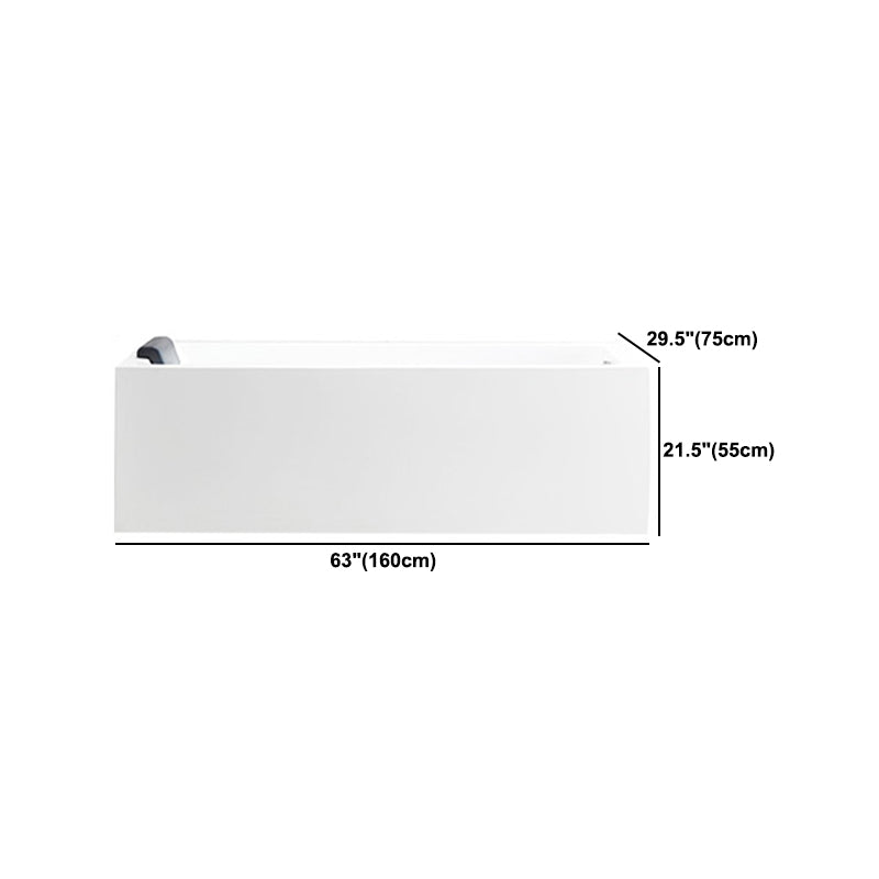Modern Acrylic Bath Tub Freestanding Matte Finish Bathtub for Home