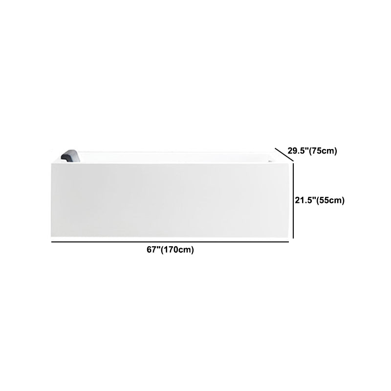 Modern Acrylic Bath Tub Freestanding Matte Finish Bathtub for Home