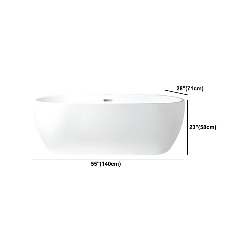 Modern Acrylic Bath Tub Freestanding Matte Finish Bathtub for Home