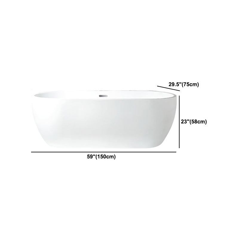 Modern Acrylic Bath Tub Freestanding Matte Finish Bathtub for Home