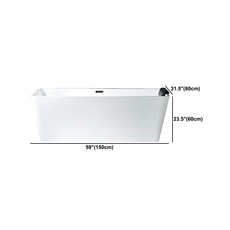 Modern Acrylic Bath Tub Freestanding Matte Finish Bathtub for Home