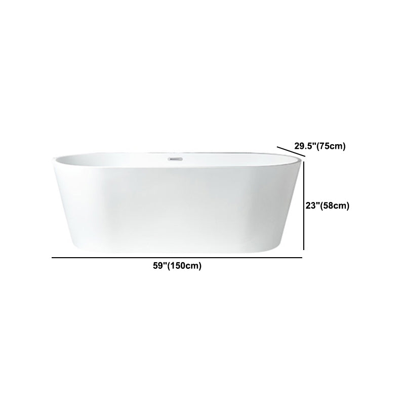 Modern Acrylic Bath Tub Freestanding Matte Finish Bathtub for Home