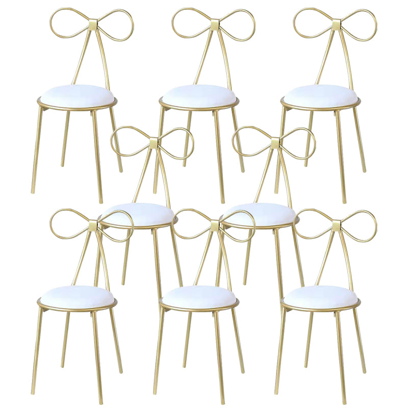 Round Leather and Metal Counter Stool Scandinavian Low Back Counter Bar Stool