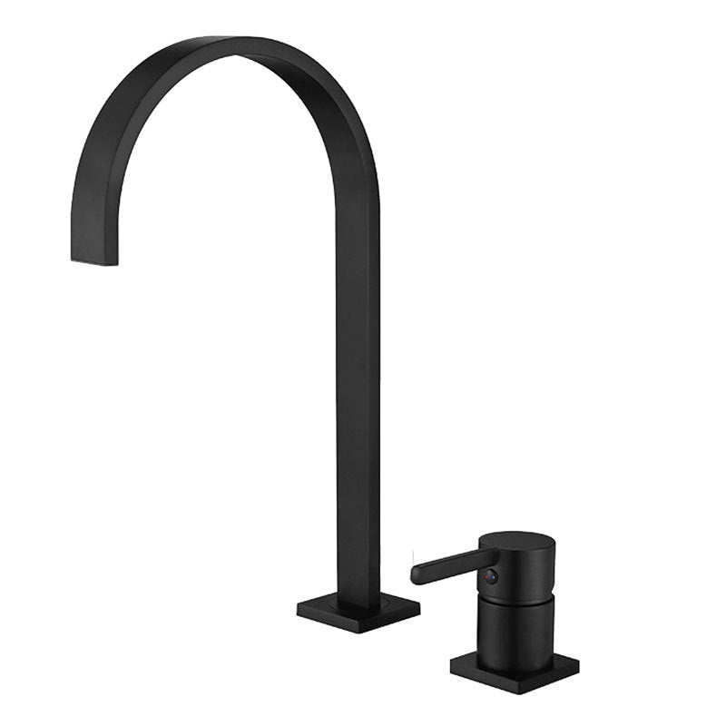 1-Handle Bathroom Faucet with Swivel 2 Hole Widespread Bathroom Sink Faucet