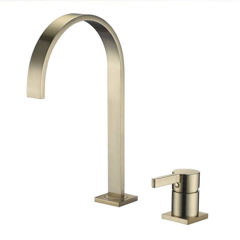1-Handle Bathroom Faucet with Swivel 2 Hole Widespread Bathroom Sink Faucet