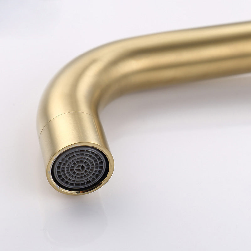 Glam 1-Handle Bathroom Sink Faucet Circular Wall Mounted Bathroom Faucet