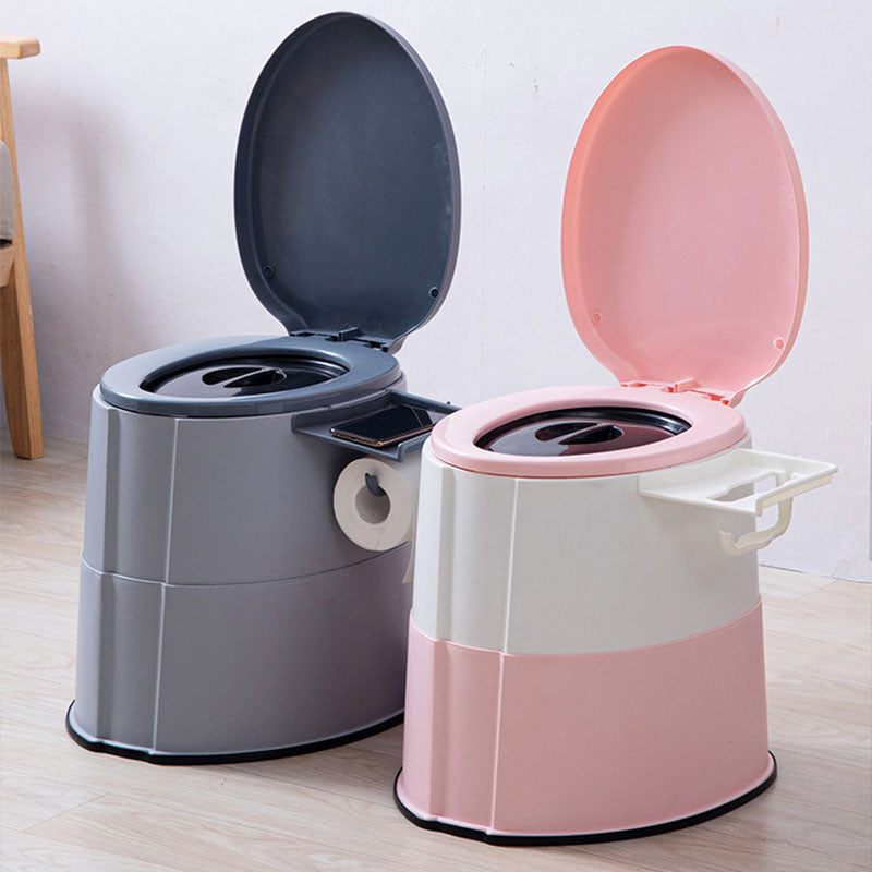 Modern Flush Toilet Plastic Round Floor Mount Toilet Bowl for Bathroom