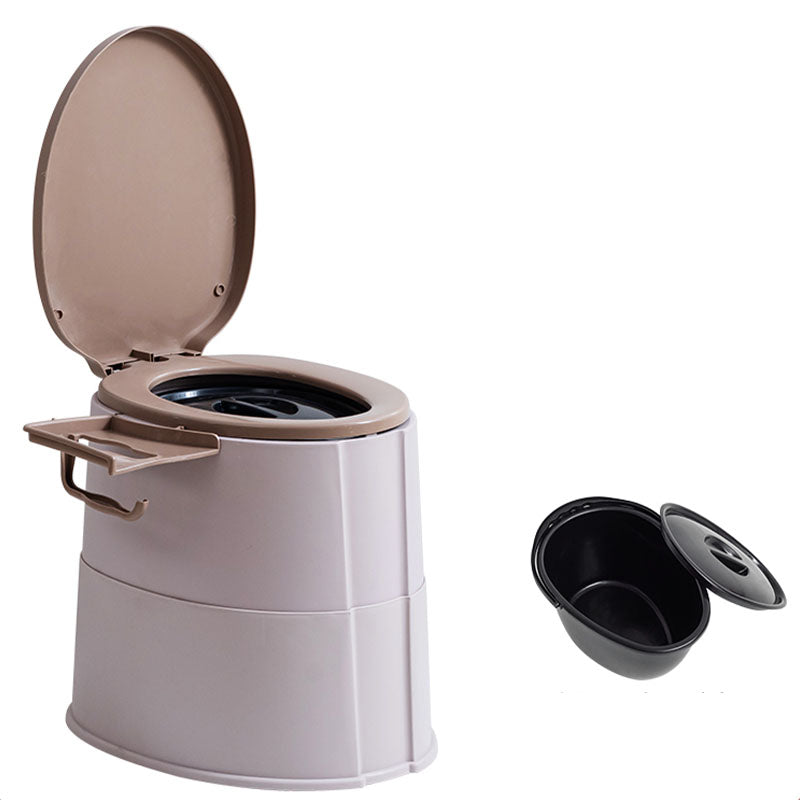 Modern Flush Toilet Plastic Round Floor Mount Toilet Bowl for Bathroom