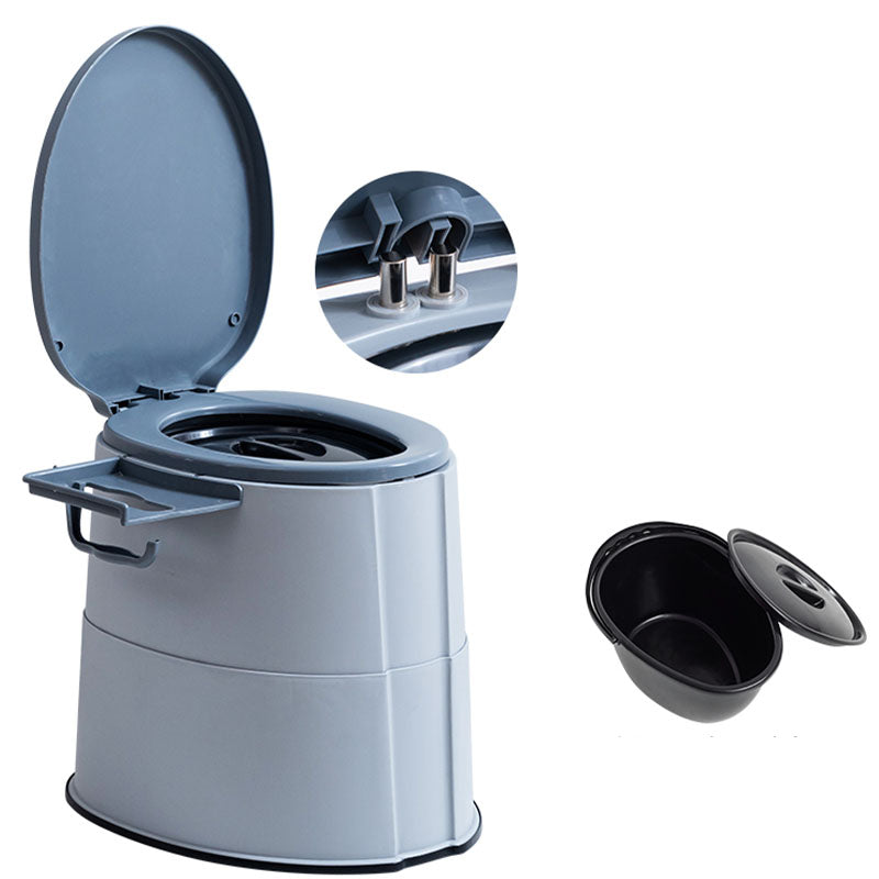 Modern Flush Toilet Plastic Round Floor Mount Toilet Bowl for Bathroom