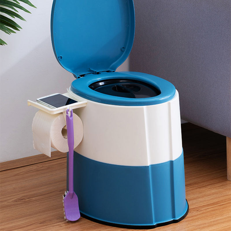 Modern Flush Toilet Plastic Round Floor Mount Toilet Bowl for Bathroom