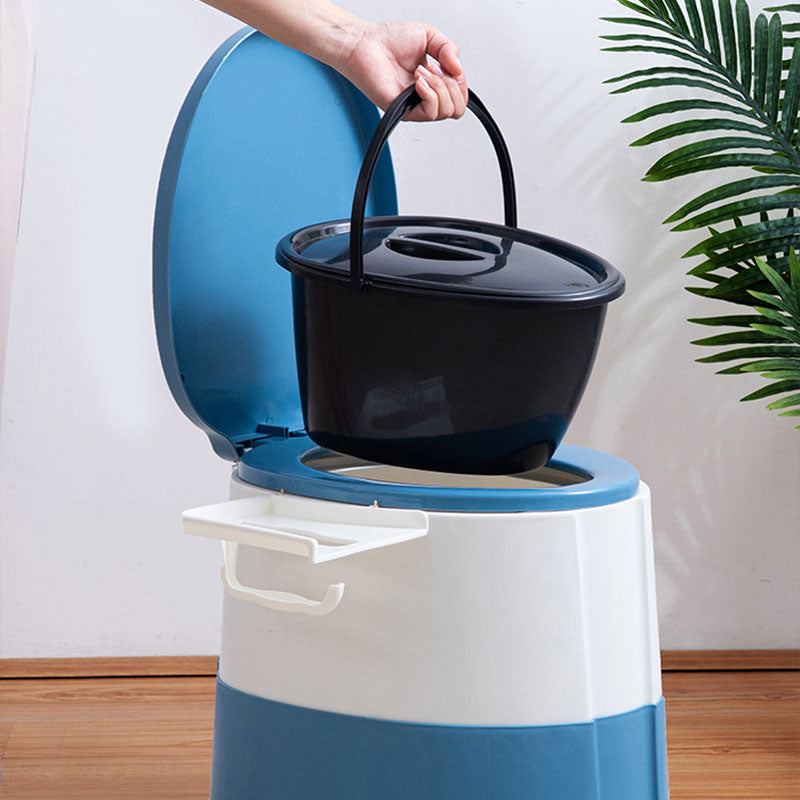 Modern Flush Toilet Plastic Round Floor Mount Toilet Bowl for Bathroom