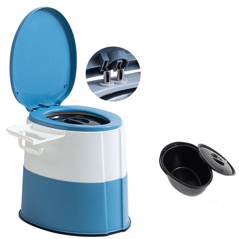 Modern Flush Toilet Plastic Round Floor Mount Toilet Bowl for Bathroom