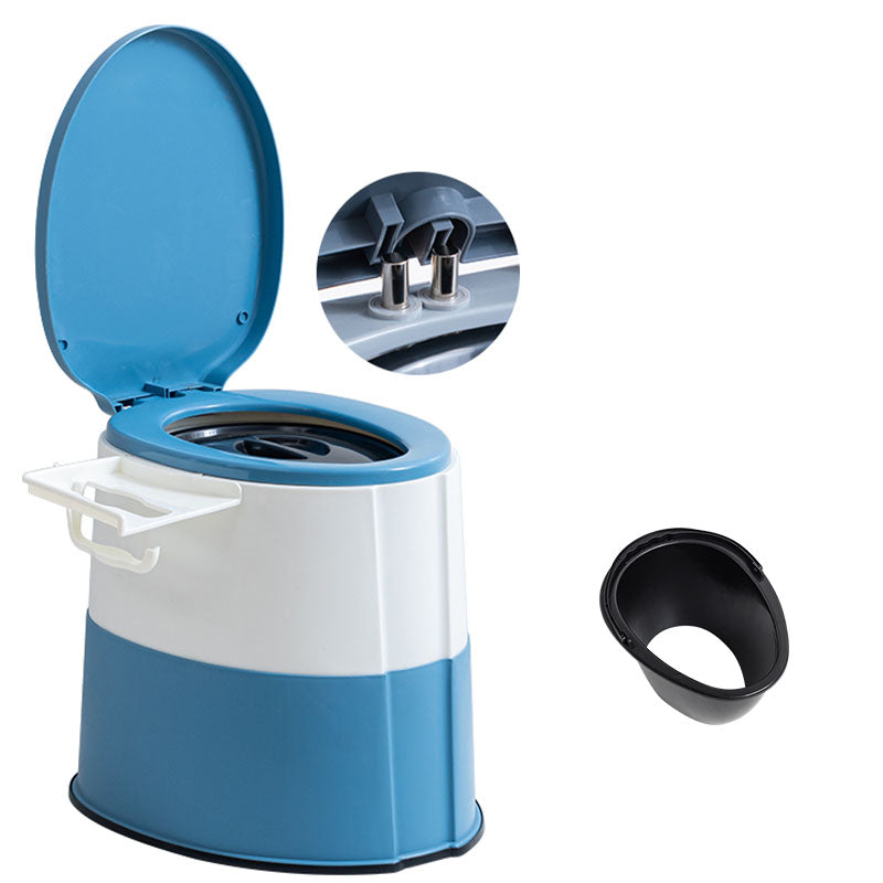 Modern Flush Toilet Plastic Round Floor Mount Toilet Bowl for Bathroom