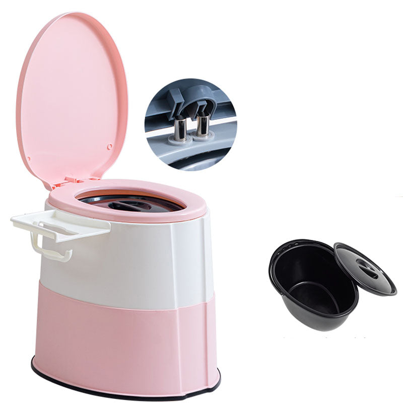 Modern Flush Toilet Plastic Round Floor Mount Toilet Bowl for Bathroom