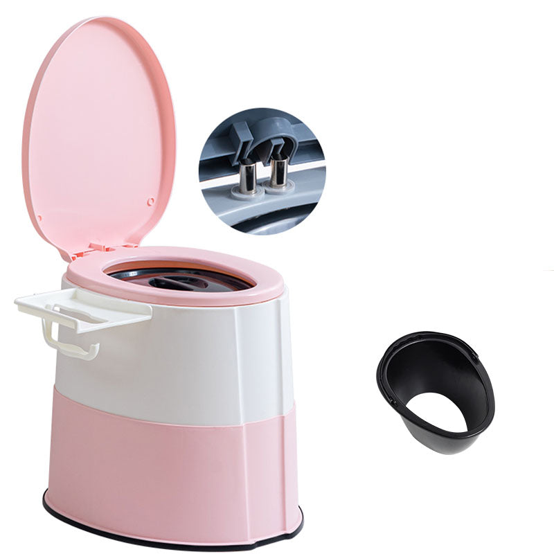Modern Flush Toilet Plastic Round Floor Mount Toilet Bowl for Bathroom