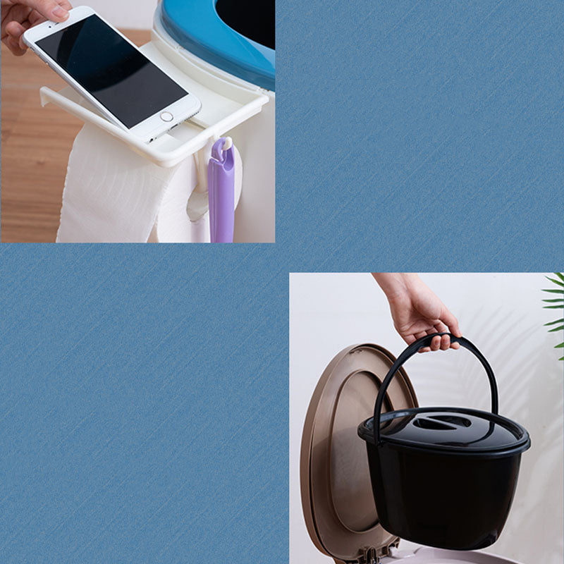 Modern Flush Toilet Plastic Round Floor Mount Toilet Bowl for Bathroom