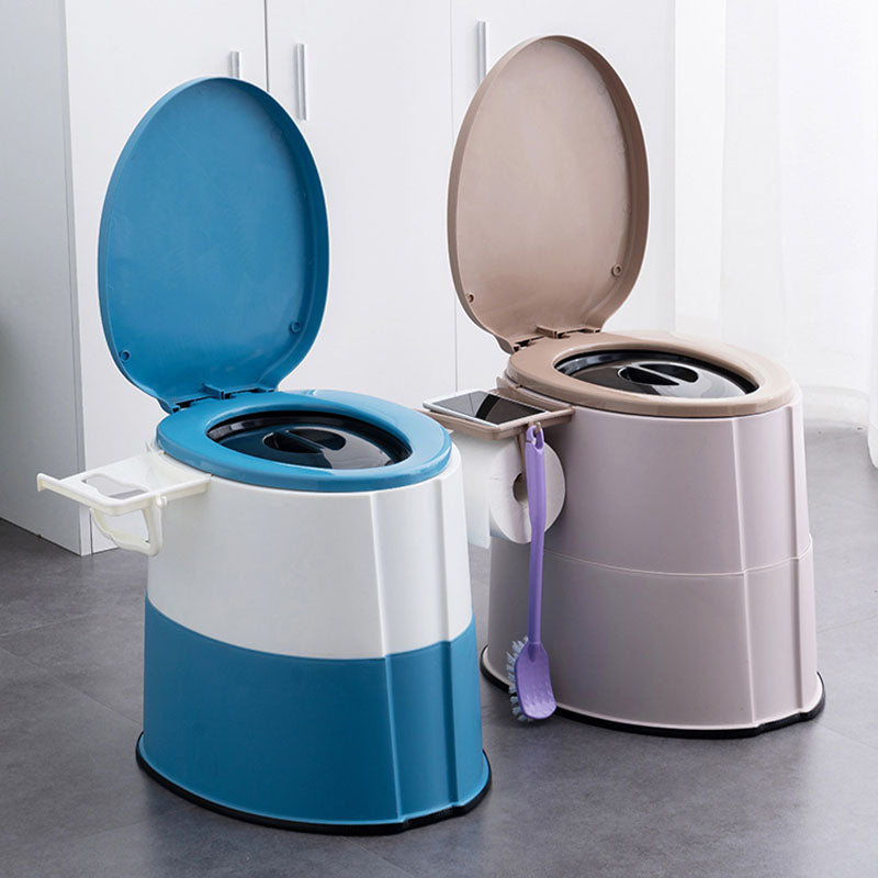 Modern Flush Toilet Plastic Round Floor Mount Toilet Bowl for Bathroom