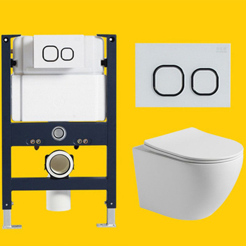 One Piece Elongated Toilet Bowl 0.8/1.58 GPF Ceramics Flush Toilet for Bathroom