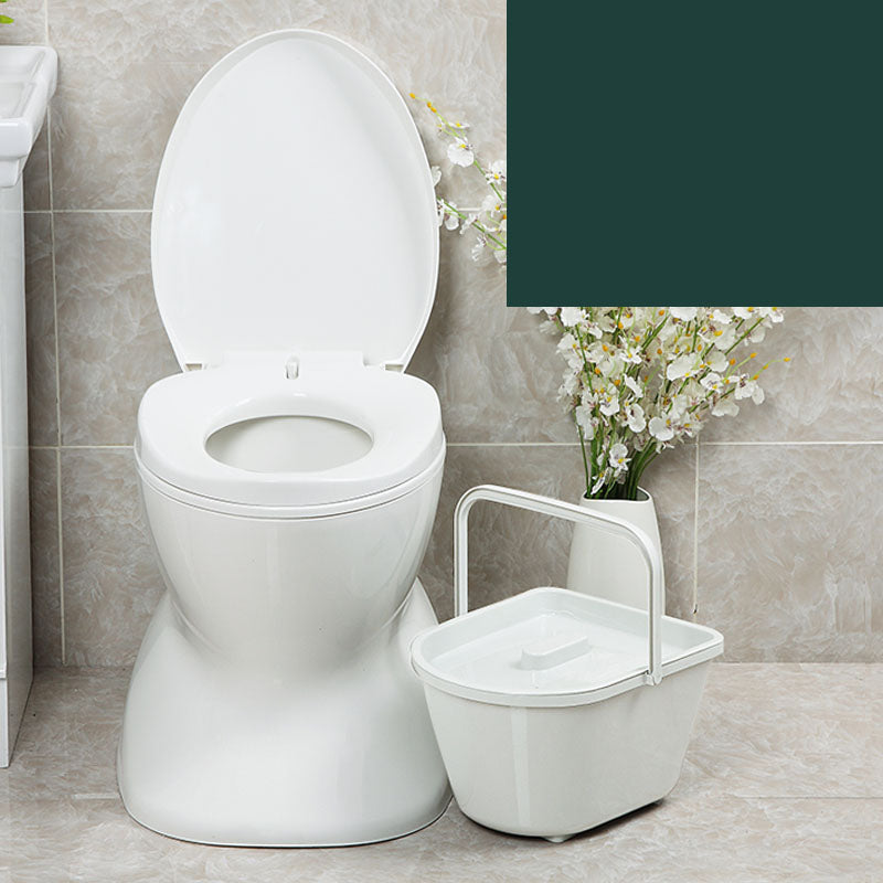Modern Plastic Toilet Floor Mounted Toilet Bowl with Slow Close Seat for Bathroom