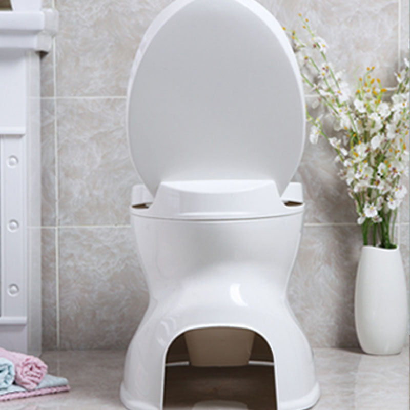 Modern Plastic Toilet Floor Mounted Toilet Bowl with Slow Close Seat for Bathroom