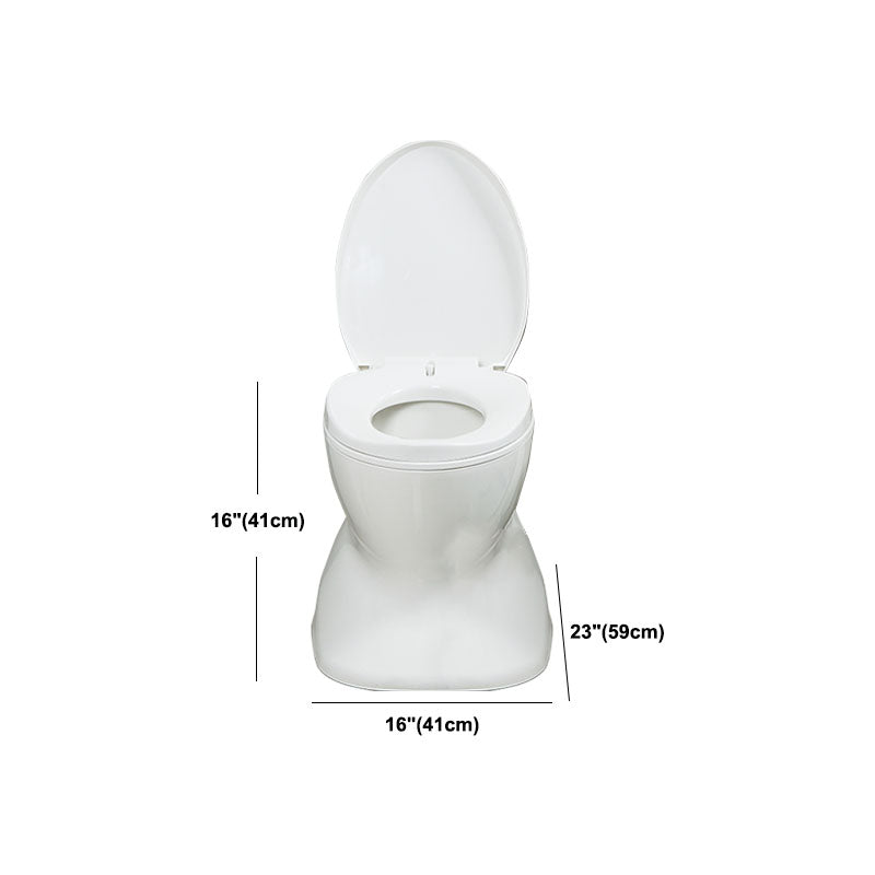 Modern Plastic Toilet Floor Mounted Toilet Bowl with Slow Close Seat for Bathroom