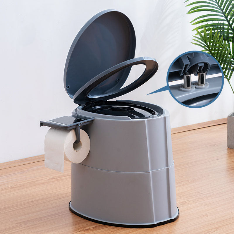 Contemporary Plastic Toilet Floor Mounted Toilet Bowl with Toilet Seat for Washroom