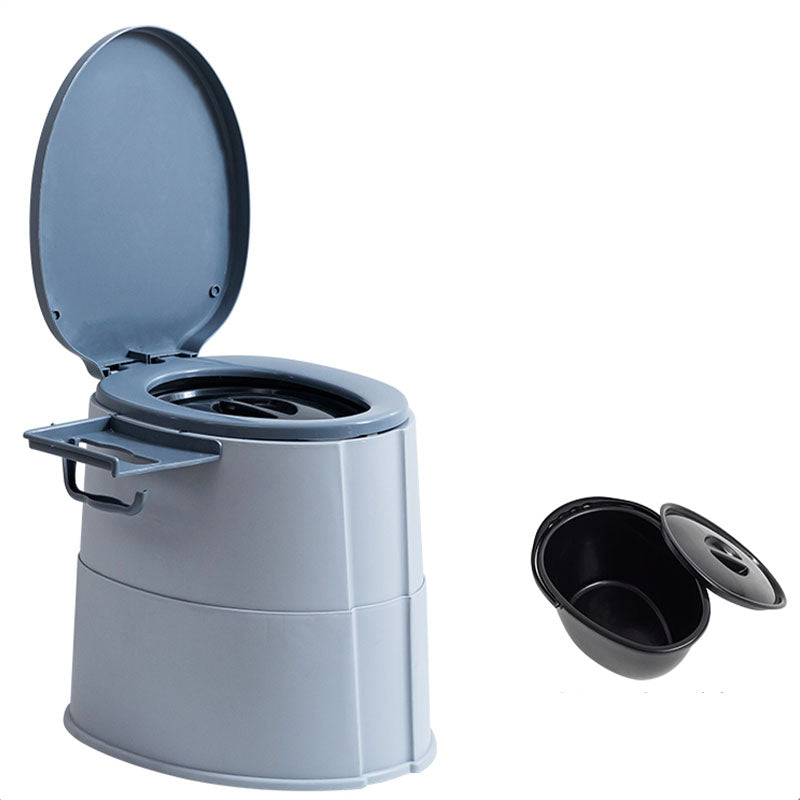 Contemporary Plastic Toilet Floor Mounted Toilet Bowl with Toilet Seat for Washroom