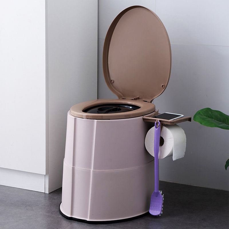 Contemporary Plastic Toilet Floor Mounted Toilet Bowl with Toilet Seat for Washroom