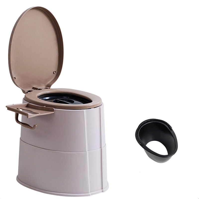 Contemporary Plastic Toilet Floor Mounted Toilet Bowl with Toilet Seat for Washroom