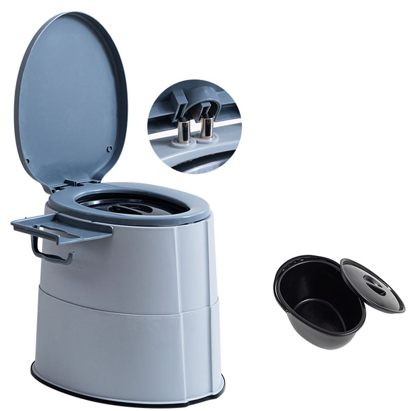 Contemporary Plastic Toilet Floor Mounted Toilet Bowl with Toilet Seat for Washroom